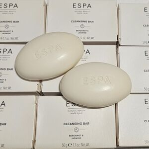 NIB ESPA Bergamot & Jasmine Cleansing Bar Soap - Set of 2 (50g) 1.7 Oz Each